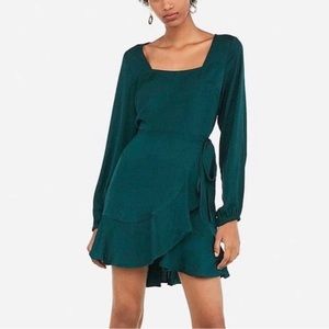 Express Emerald Green Wrap Dress Size Large